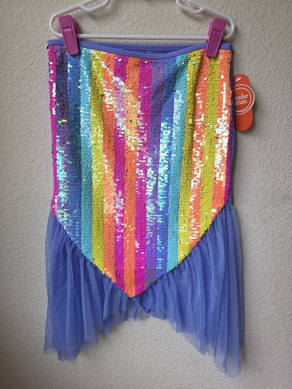 Wonder Nation Mermaid Flip Sequin Skirt
